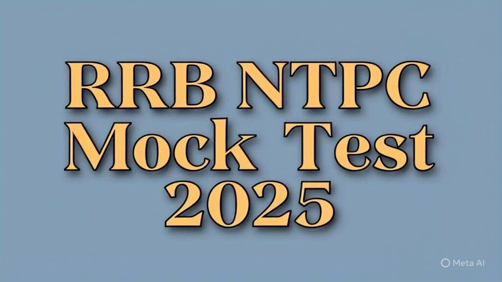 RRB NTPC Mock Test 2025