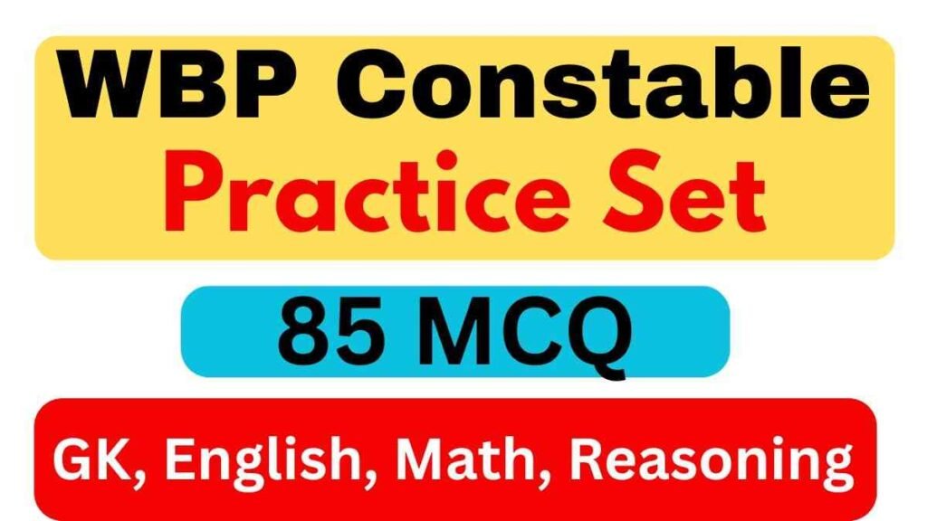 WBP Constable Practice Set