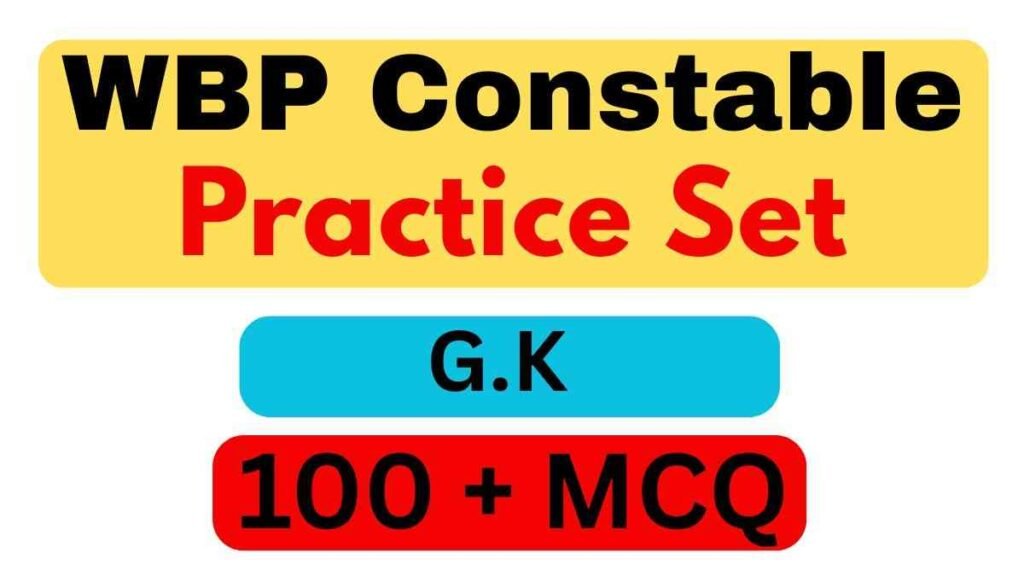 wbp constable gk practice set